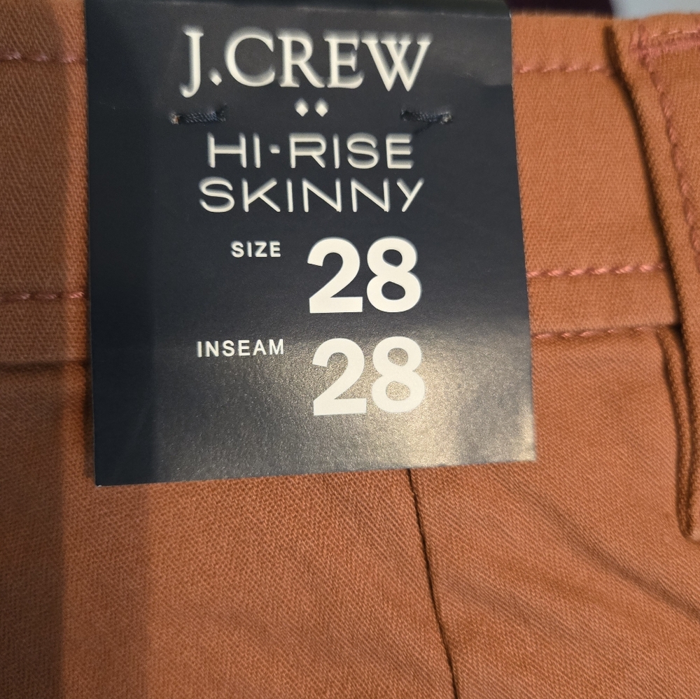 J. Crew Womens Rust Hi Rise SKINNY - Picture 5 of 6